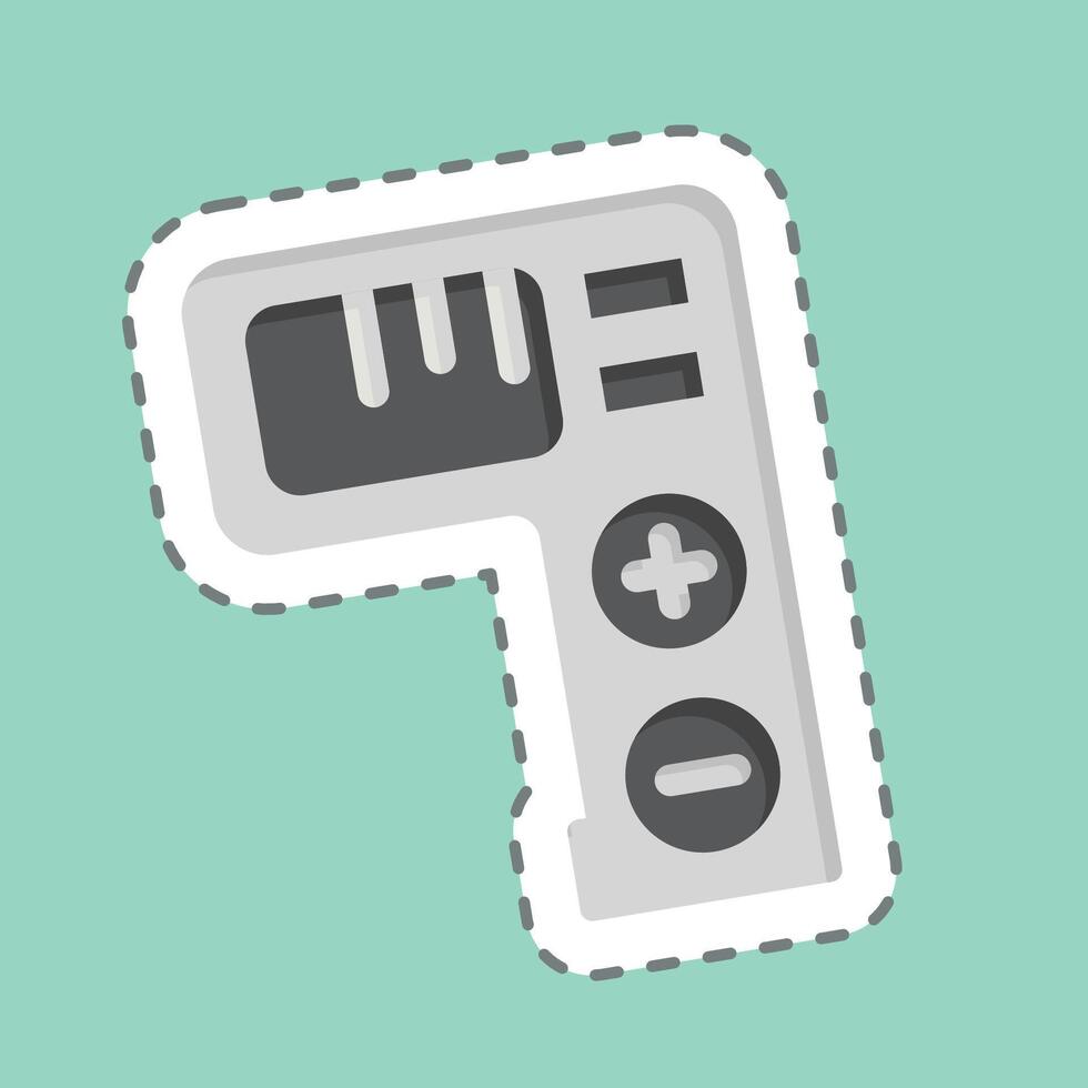 Sticker line cut Tally Counter. related to Measuring symbol. simple illustration vector