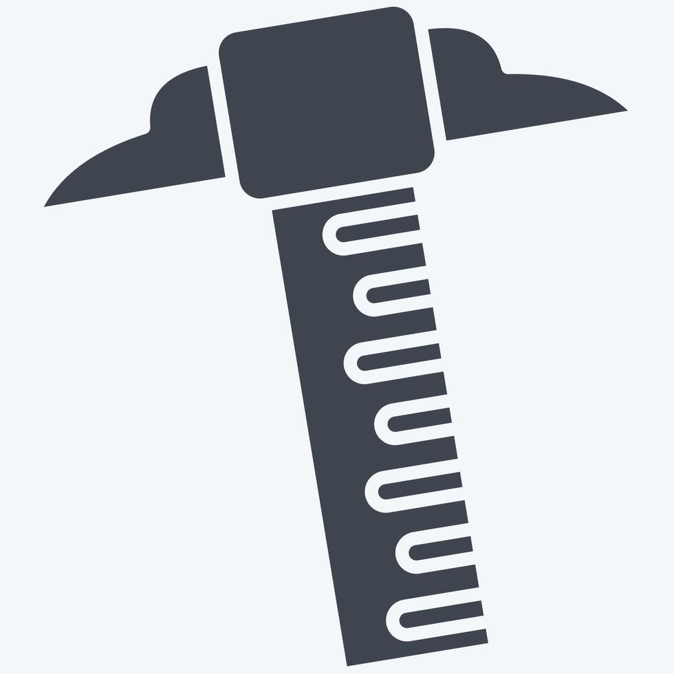 Icon Tee Square. related to Measuring symbol. glyph style. simple illustration vector
