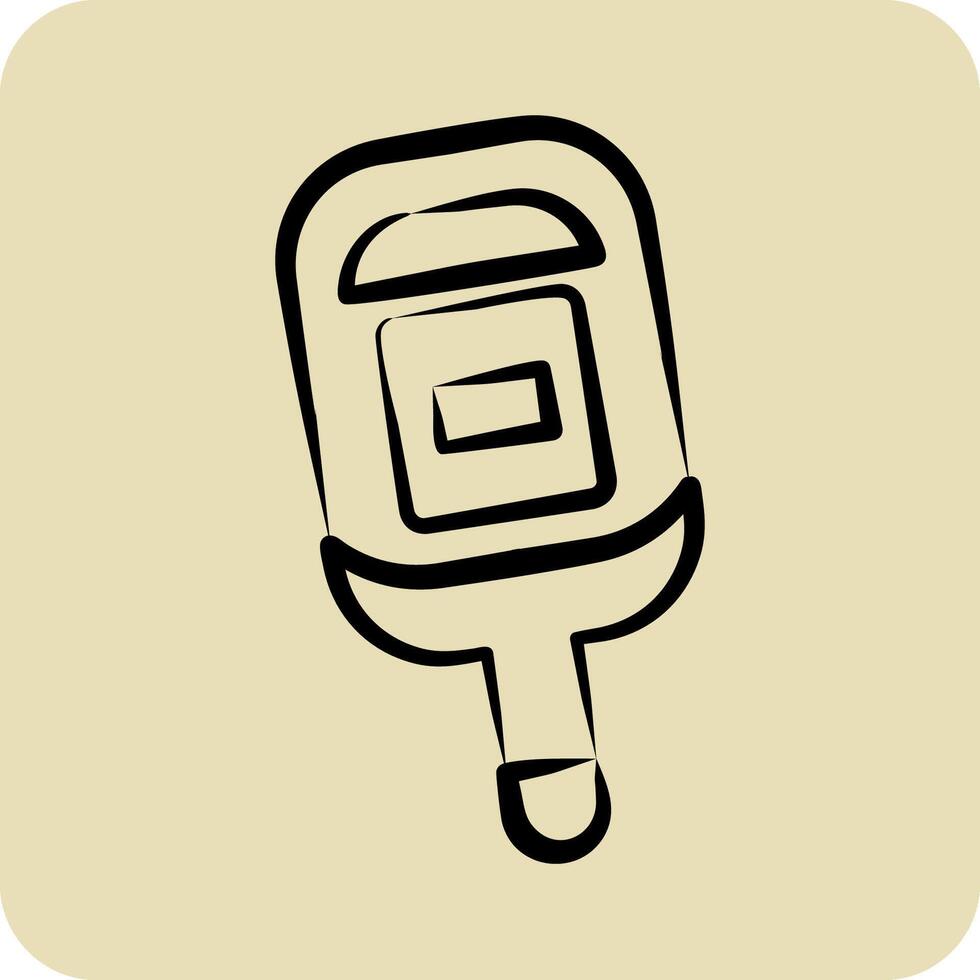 Icon Thermomete. related to Measuring symbol. hand drawn style. simple illustration vector