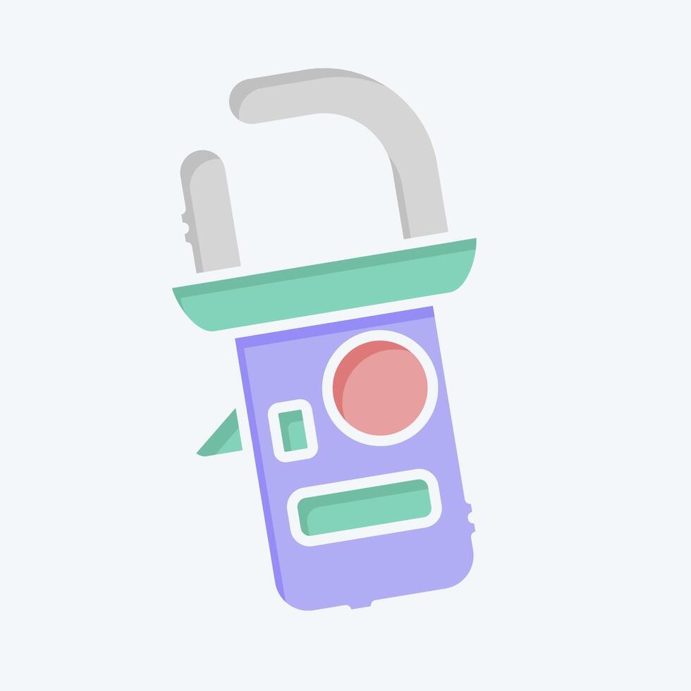 Icon Clamp Tester. related to Measuring symbol. doodle style. simple illustration vector