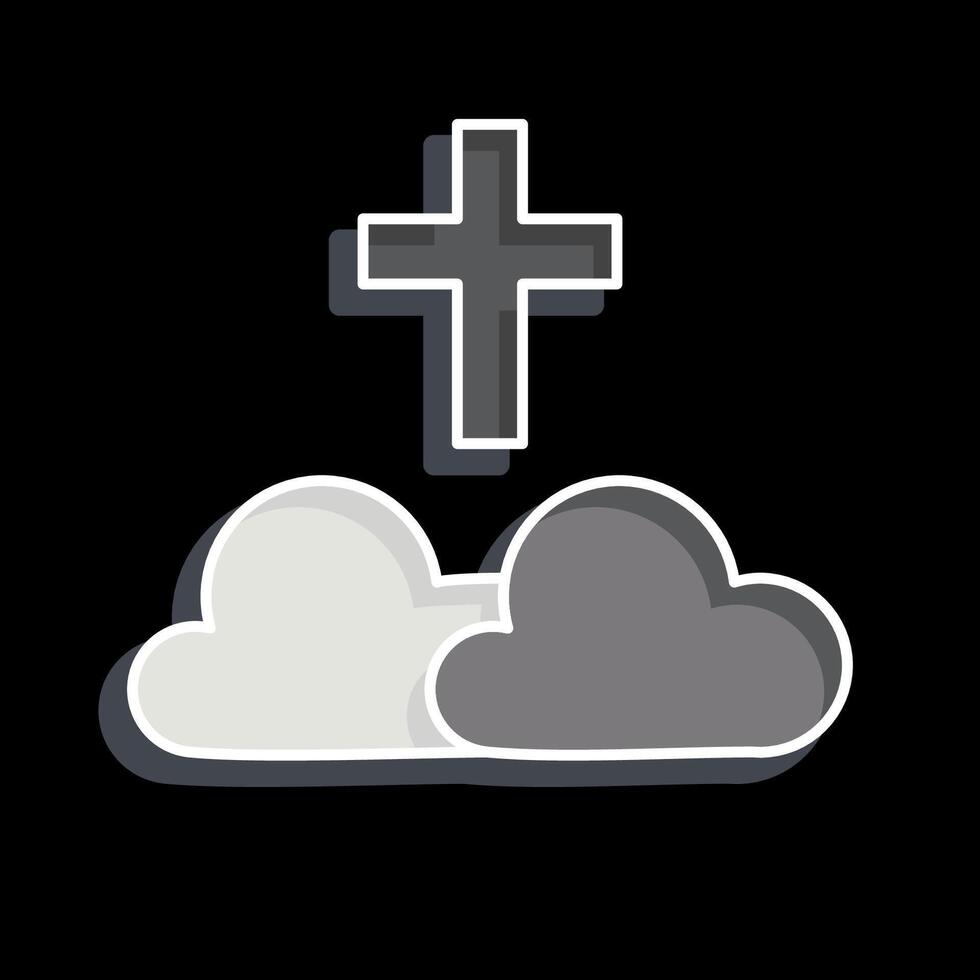 Icon Heaven. related to Seath symbol. glossy style. simple illustration vector