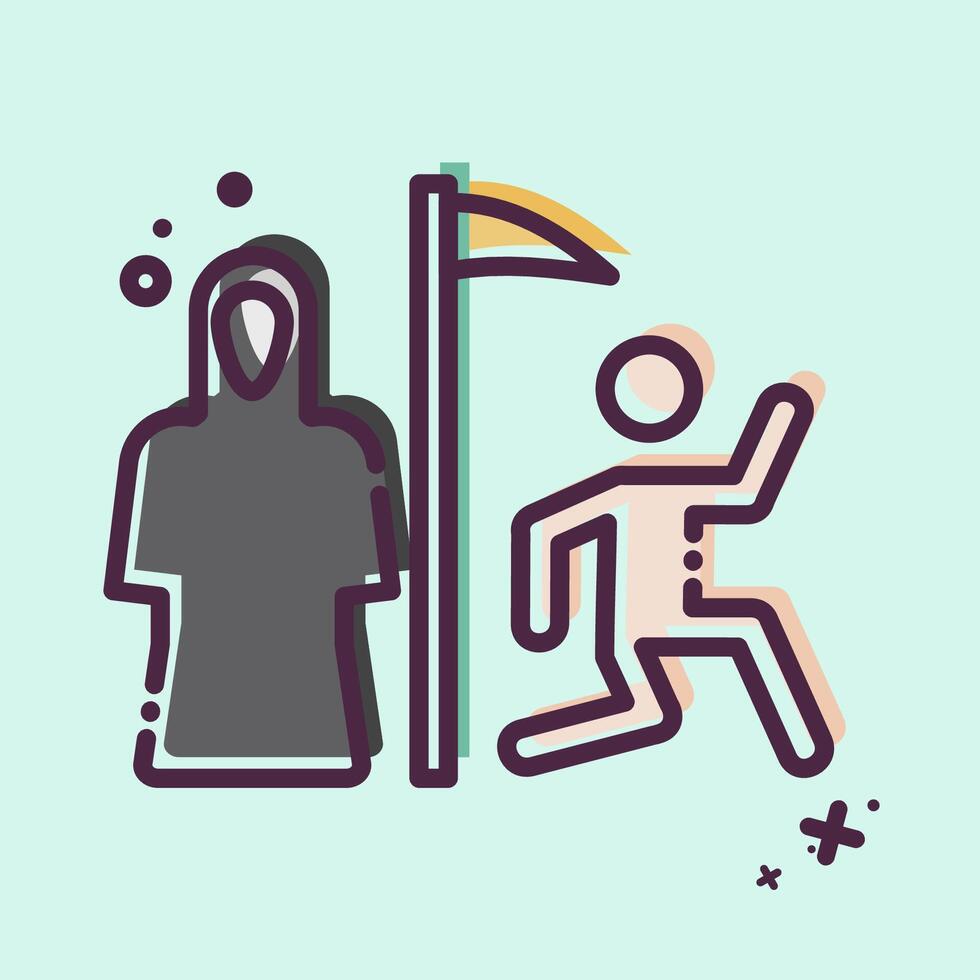 Icon Grim Reaper. related to Seath symbol. MBE style. simple illustration vector
