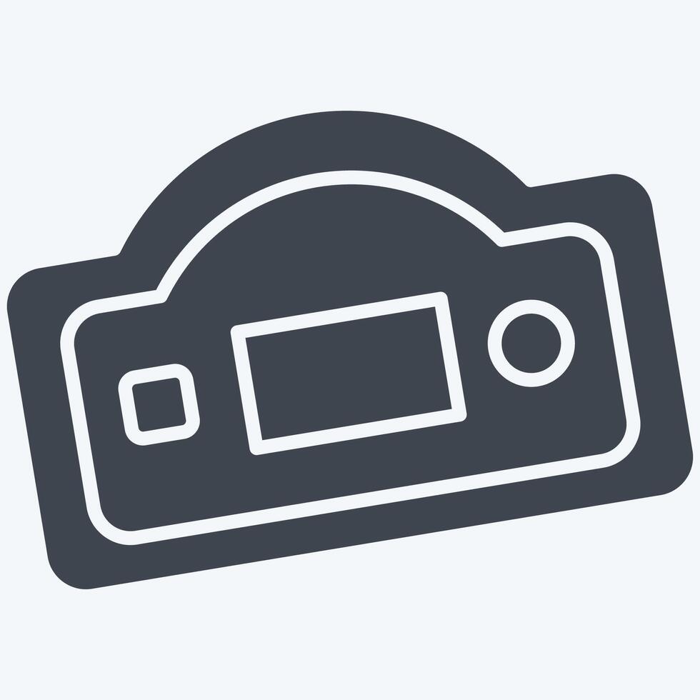 Icon Surface Roughness Tester. related to Measuring symbol. glyph style. simple illustration vector