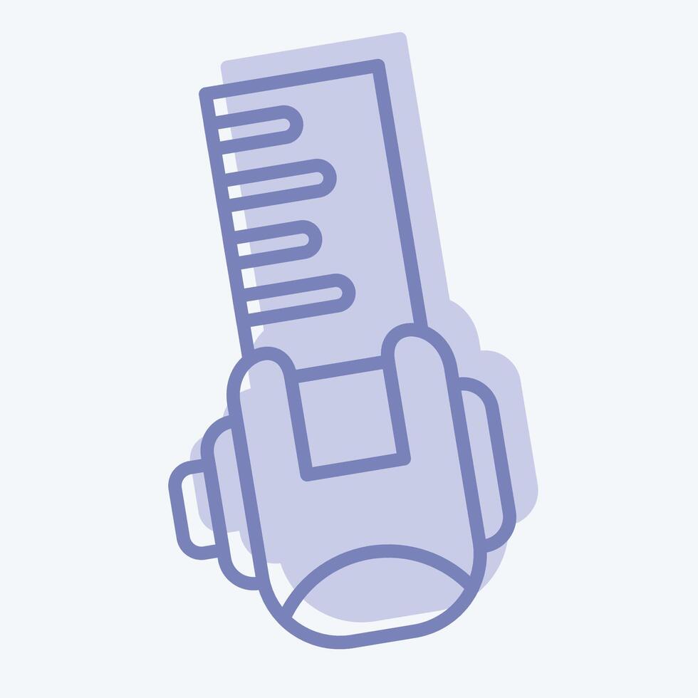 Icon Metal tape Measure. related to Measuring symbol. two tone style. simple illustration vector