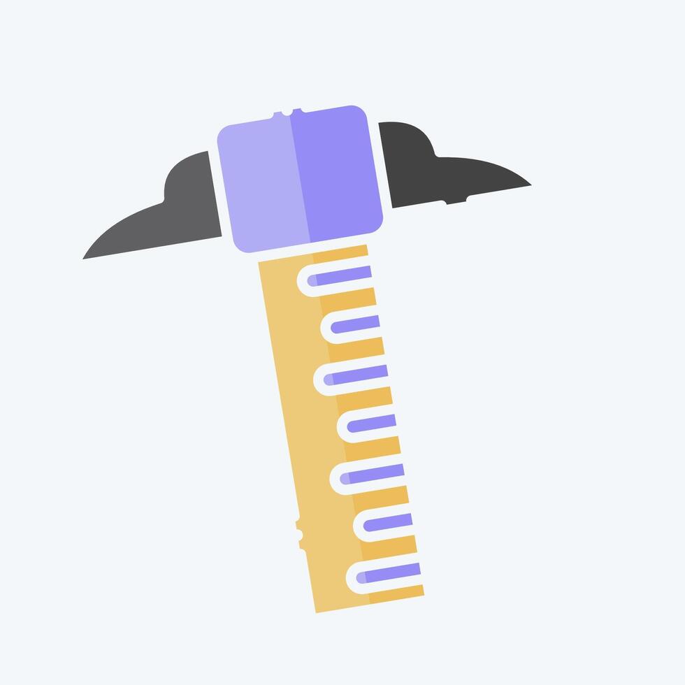 Icon Tee Square. related to Measuring symbol. doodle style. simple illustration vector