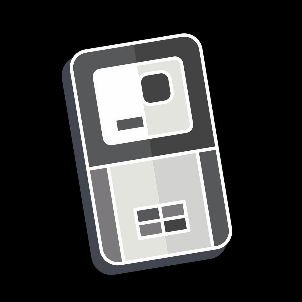 Icon Laser Range Meter. related to Measuring symbol. glossy style. simple illustration vector