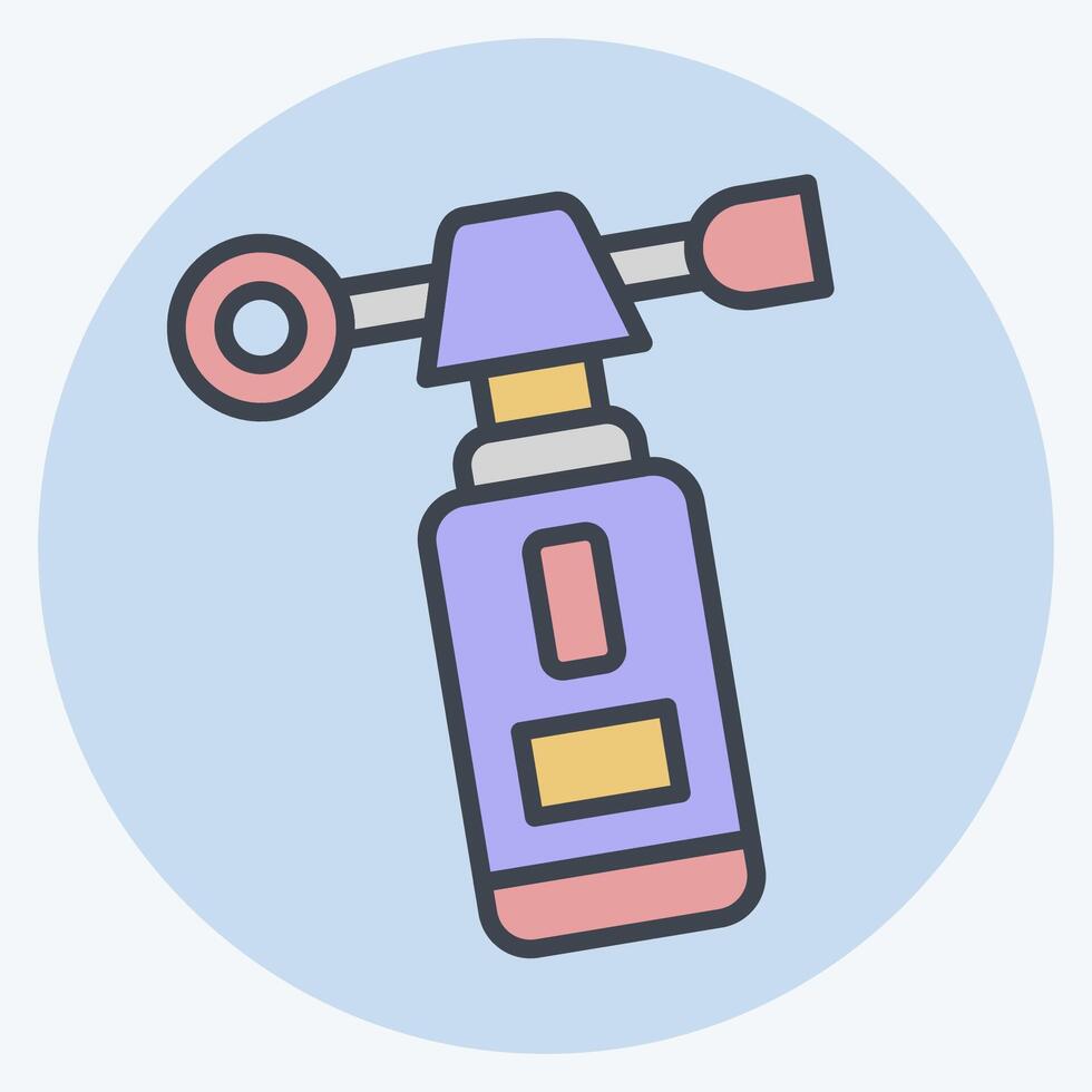 Icon Wind Gauge. related to Measuring symbol. color mate style. simple illustration vector