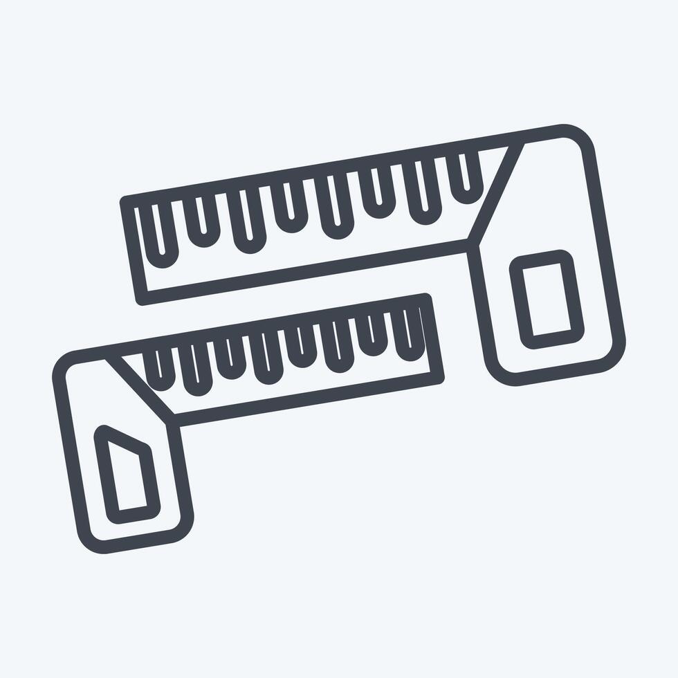 Icon Carpenters Square. related to Measuring symbol. line style. simple illustration vector