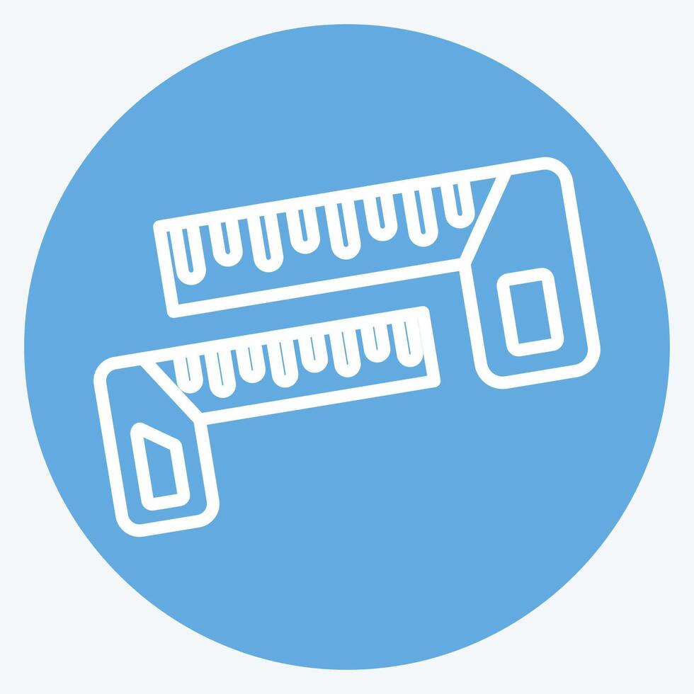 Icon Carpenters Square. related to Measuring symbol. blue eyes style. simple illustration vector