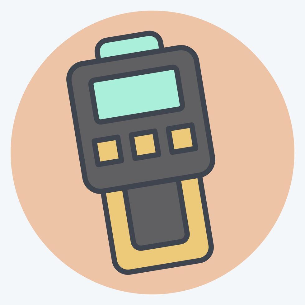 Icon Dust Meter. related to Measuring symbol. color mate style. simple illustration vector