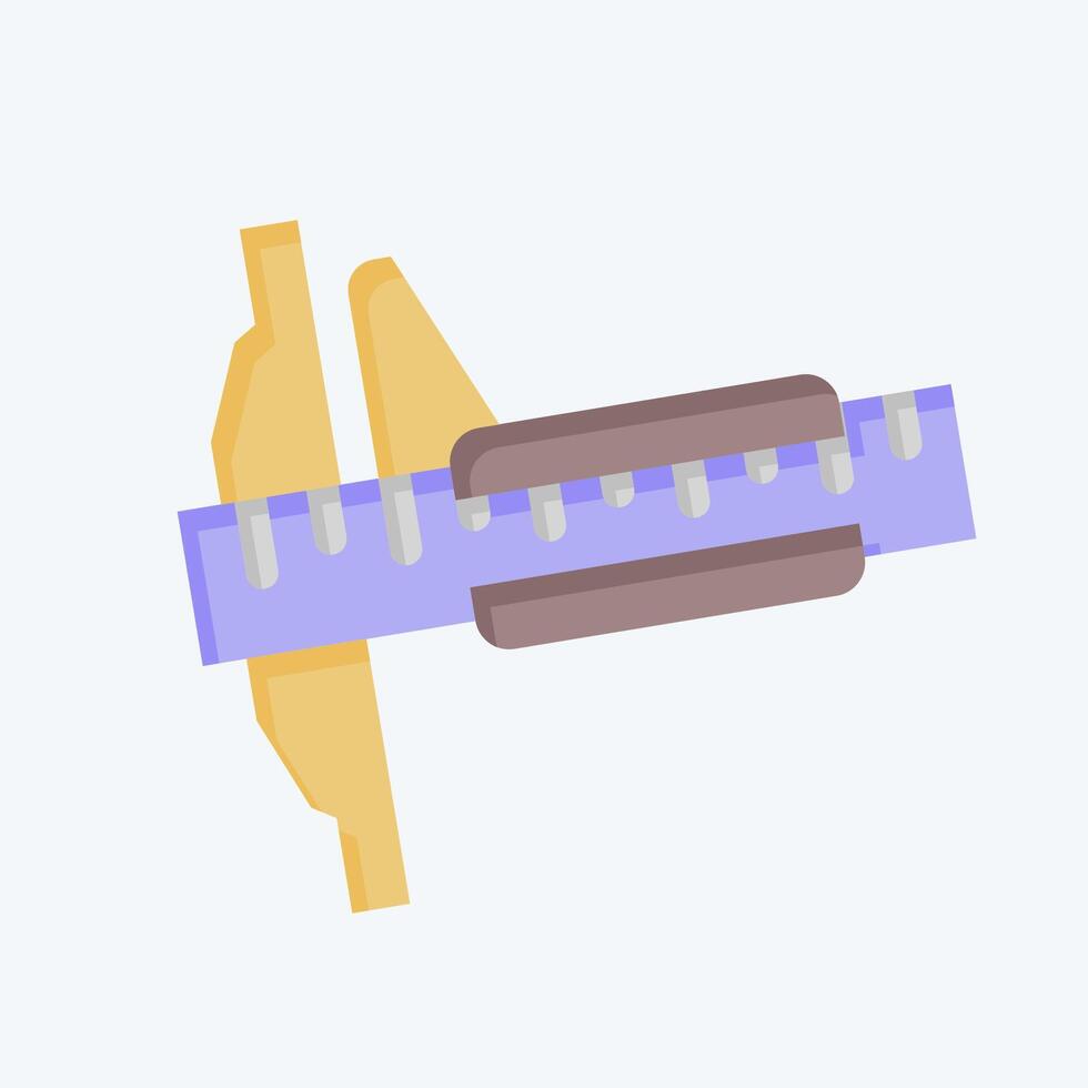Icon Vernier Caliper. related to Measuring symbol. flat style. simple illustration vector