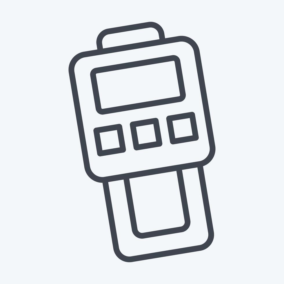 Icon Dust Meter. related to Measuring symbol. line style. simple illustration vector