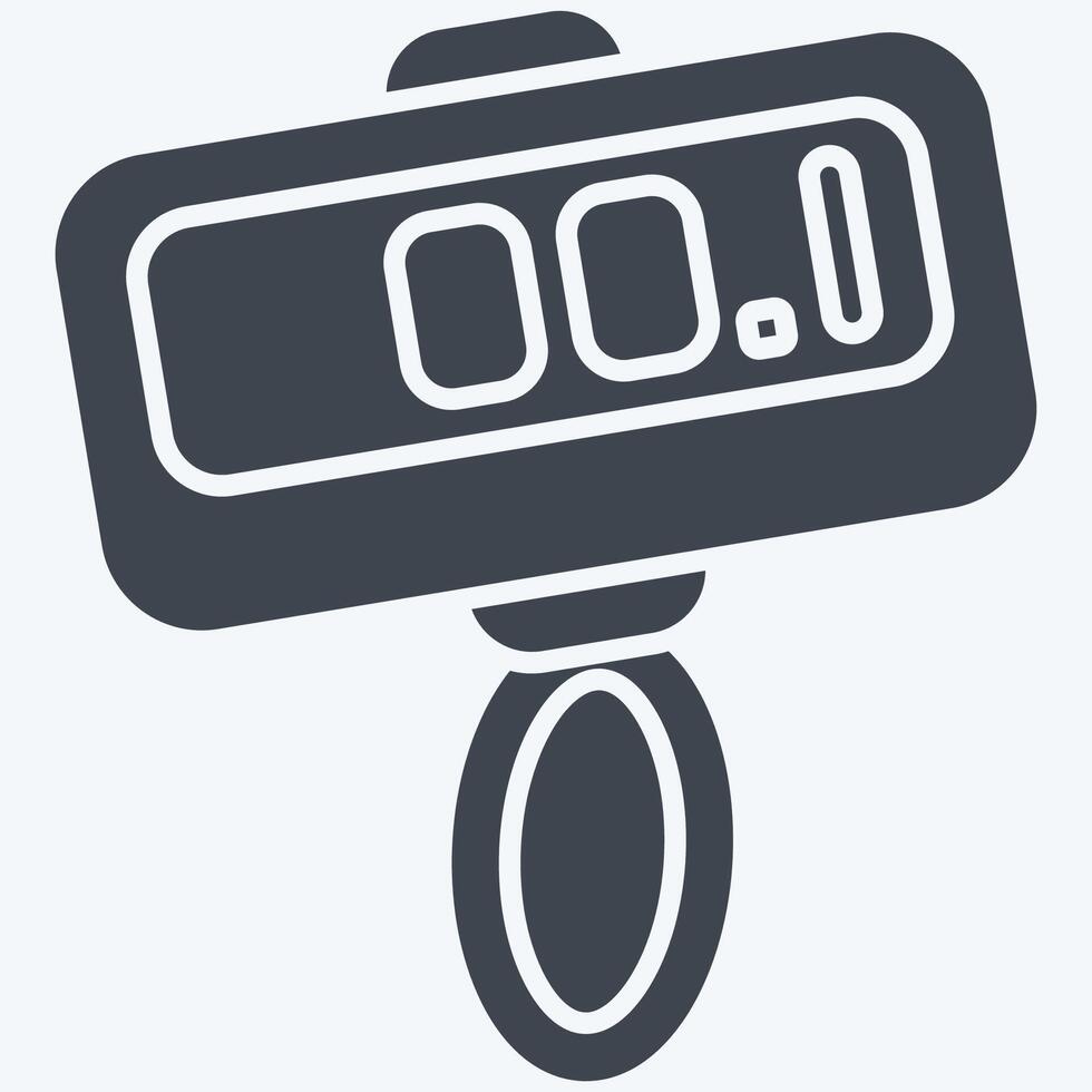 Icon Digital Weighing Scale. related to Measuring symbol. glyph style. simple illustration vector
