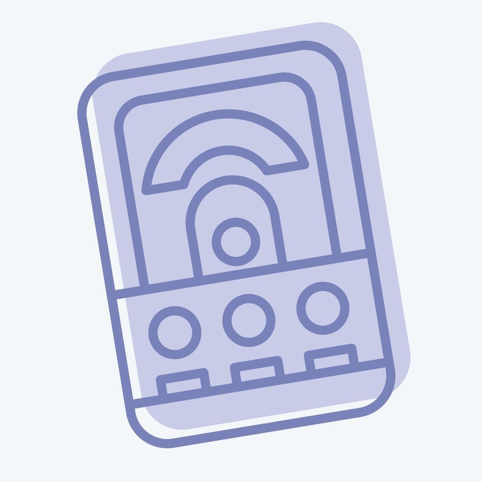 Icon Volt Meter. related to Measuring symbol. two tone style. simple illustration vector