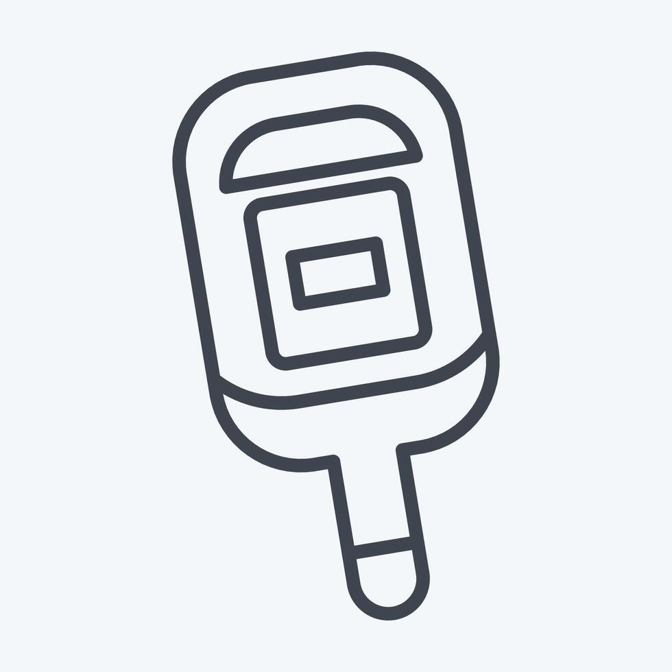 Icon Thermomete. related to Measuring symbol. line style. simple illustration vector