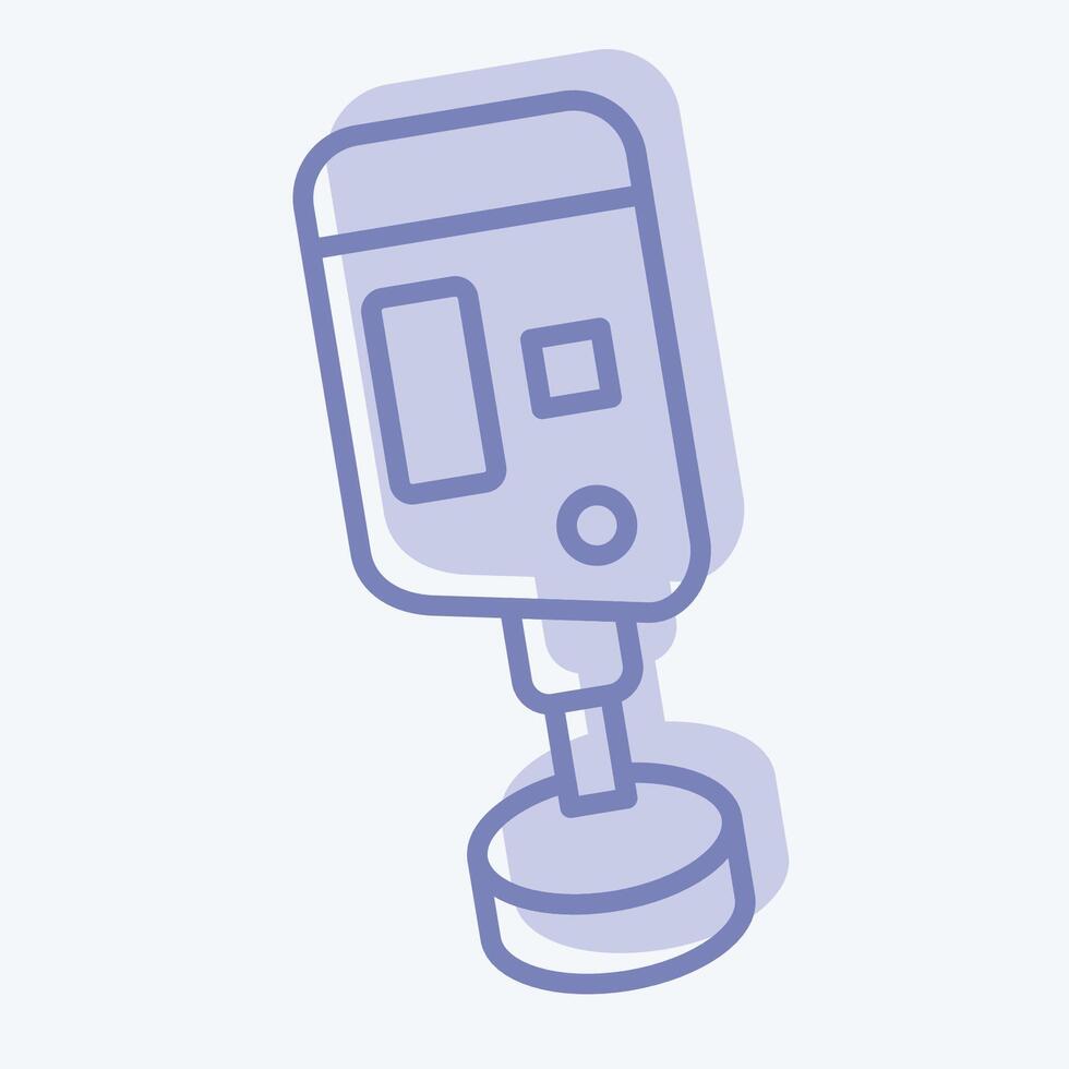 Icon Hardness Tester. related to Measuring symbol. two tone style. simple illustration vector