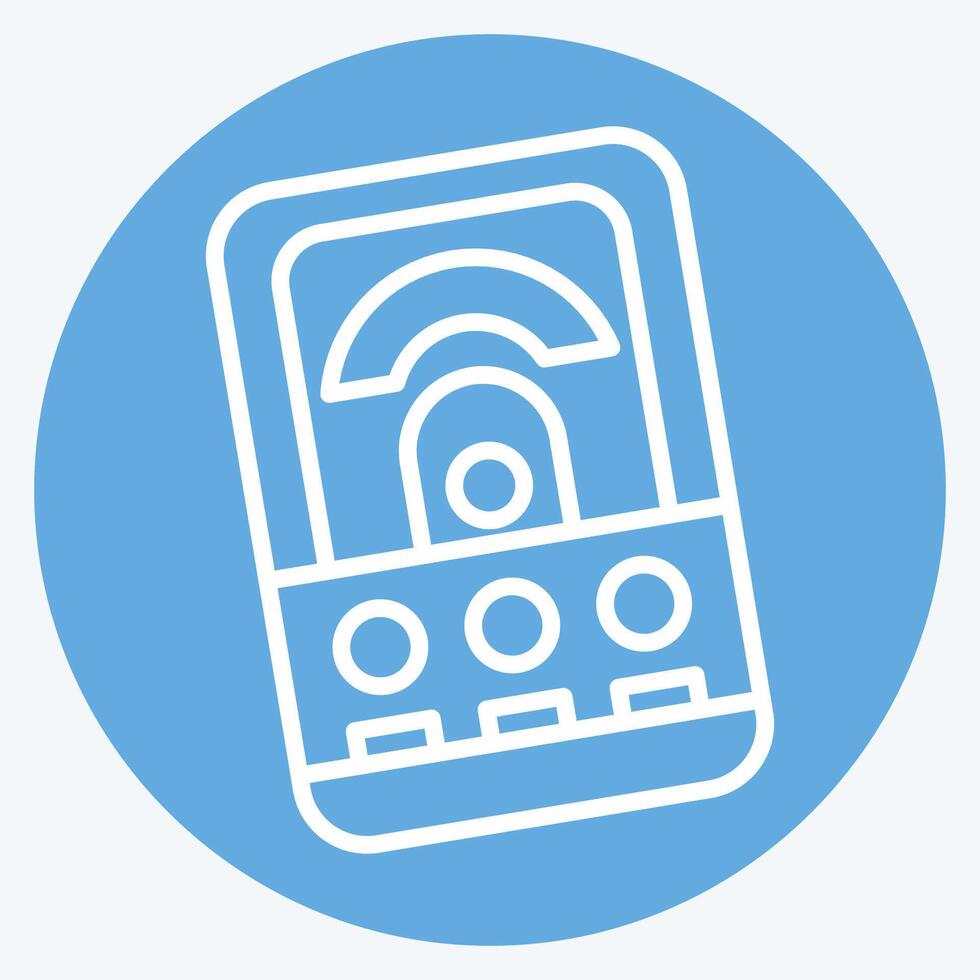 Icon Volt Meter. related to Measuring symbol. blue eyes style. simple illustration vector