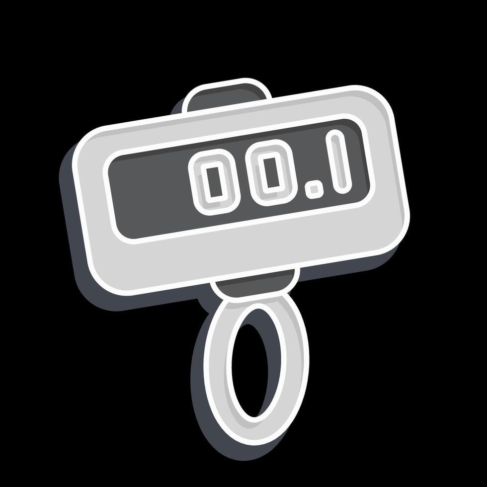 Icon Digital Weighing Scale. related to Measuring symbol. glossy style. simple illustration vector