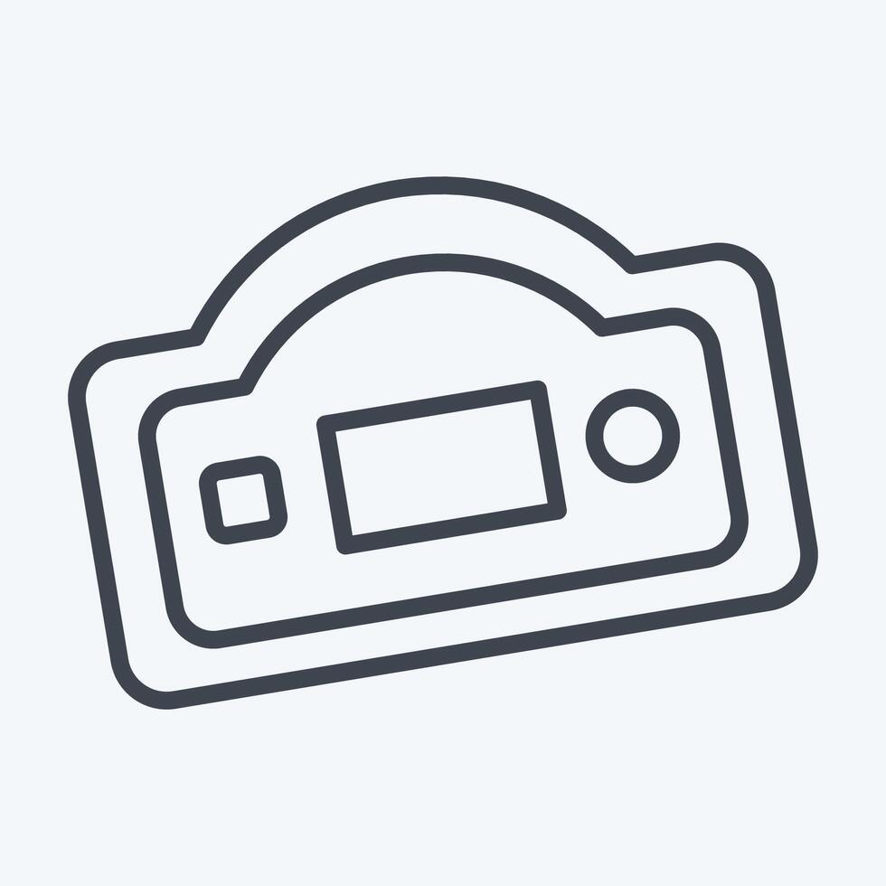 Icon Surface Roughness Tester. related to Measuring symbol. line style. simple illustration vector