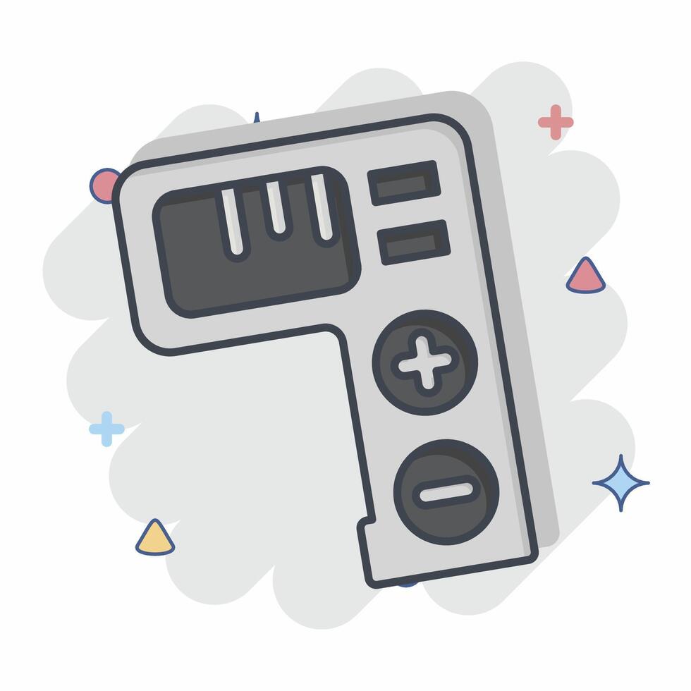 Icon Tally Counter. related to Measuring symbol. comic style. simple illustration vector