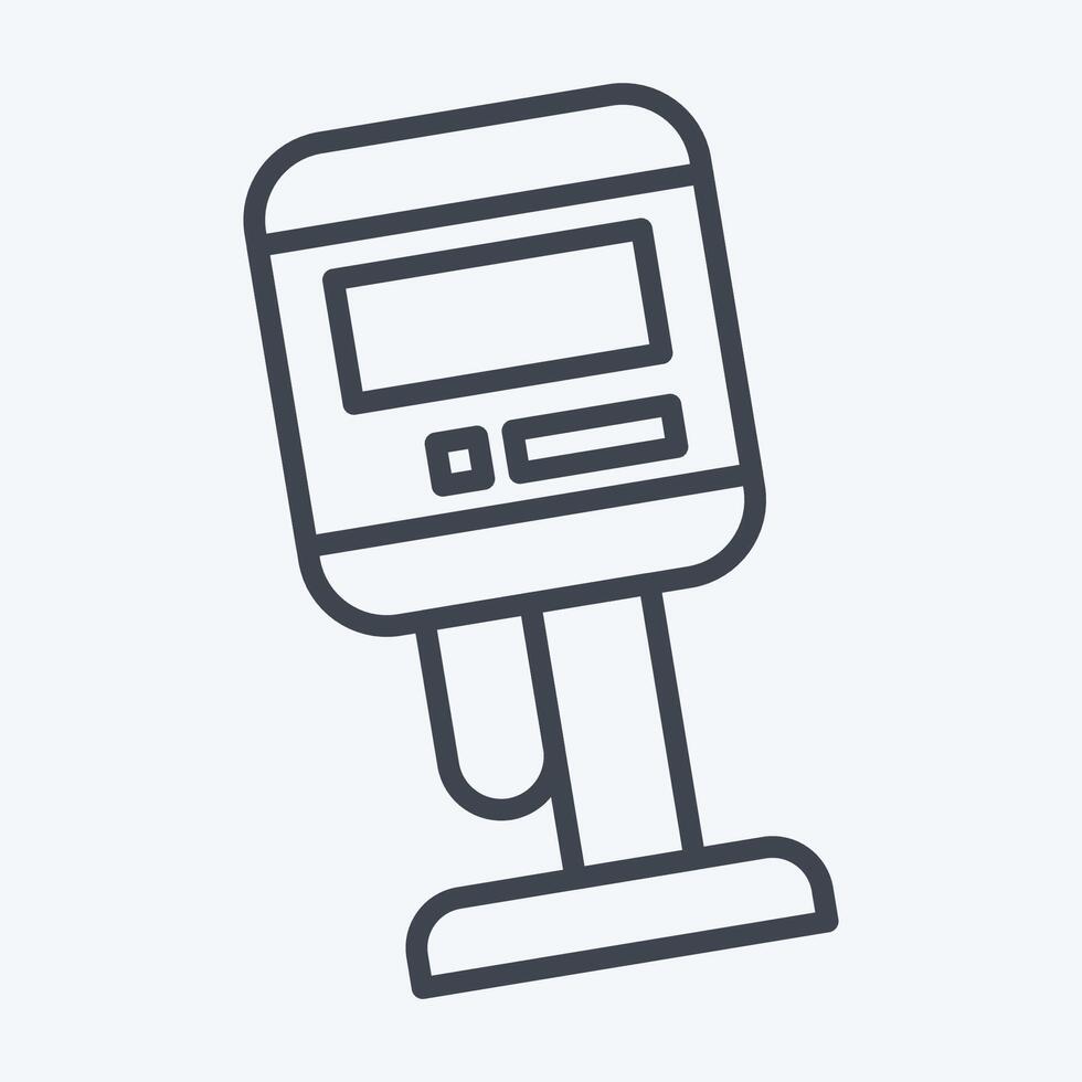 Icon Viscometer. related to Measuring symbol. line style. simple illustration vector