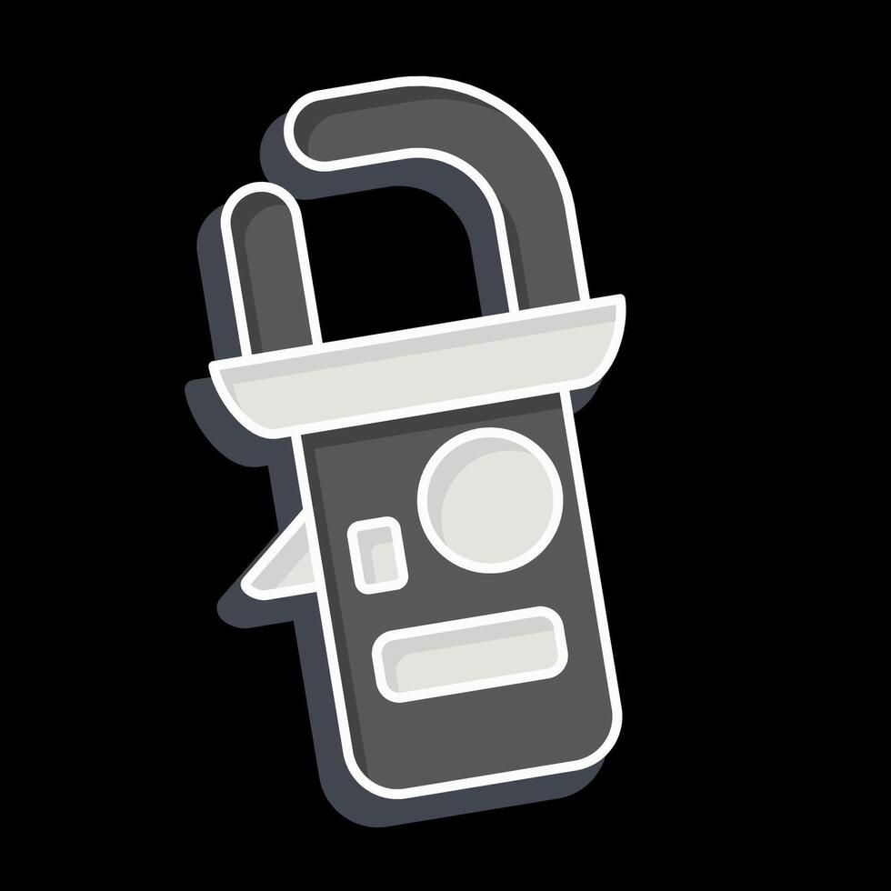 Icon Clamp Tester. related to Measuring symbol. glossy style. simple illustration vector