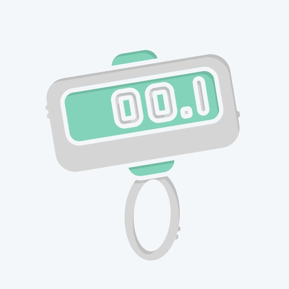 Icon Digital Weighing Scale. related to Measuring symbol. doodle style. simple illustration vector