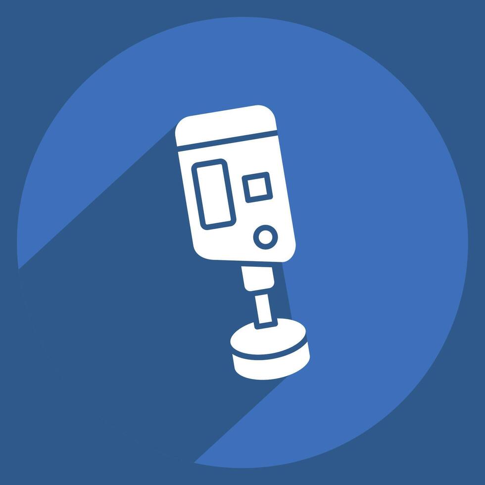 Icon Hardness Tester. related to Measuring symbol. long shadow style. simple illustration vector