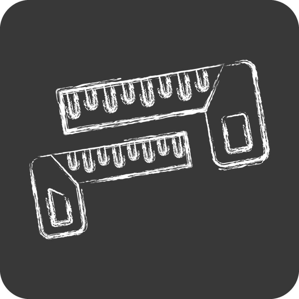 Icon Carpenters Square. related to Measuring symbol. chalk Style. simple illustration vector