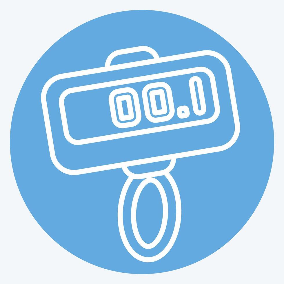 Icon Digital Weighing Scale. related to Measuring symbol. blue eyes style. simple illustration vector