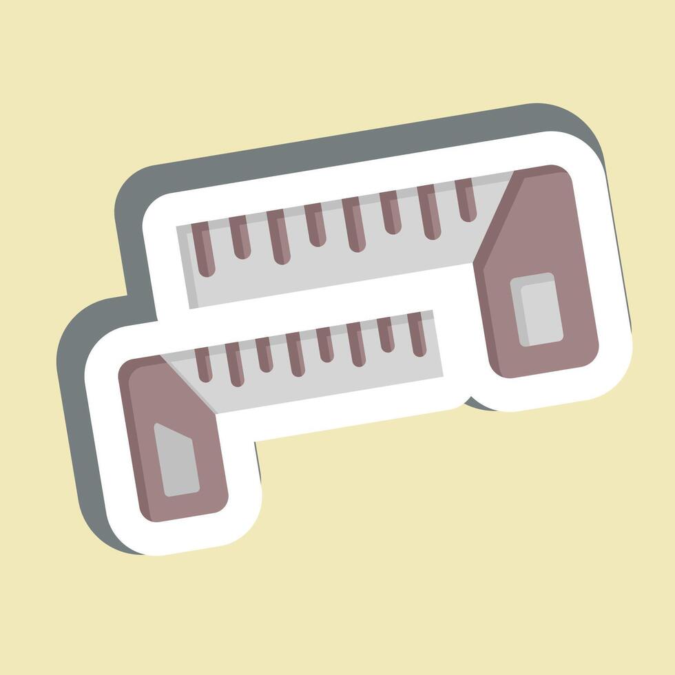 Sticker Carpenters Square. related to Measuring symbol. simple illustration vector