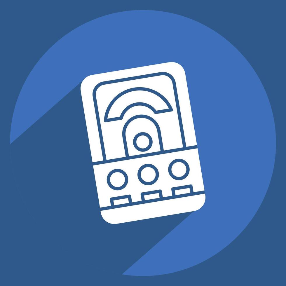 Icon Volt Meter. related to Measuring symbol. long shadow style. simple illustration vector