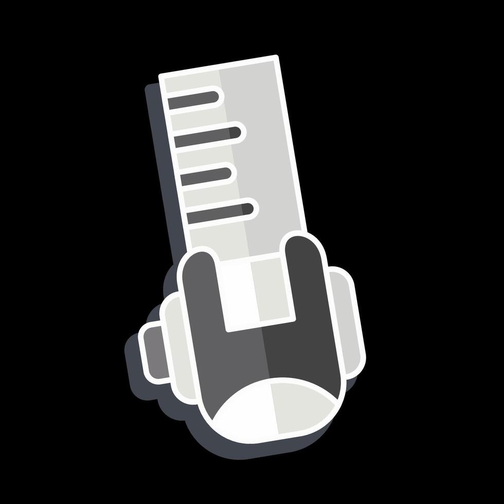 Icon Metal tape Measure. related to Measuring symbol. glossy style. simple illustration vector