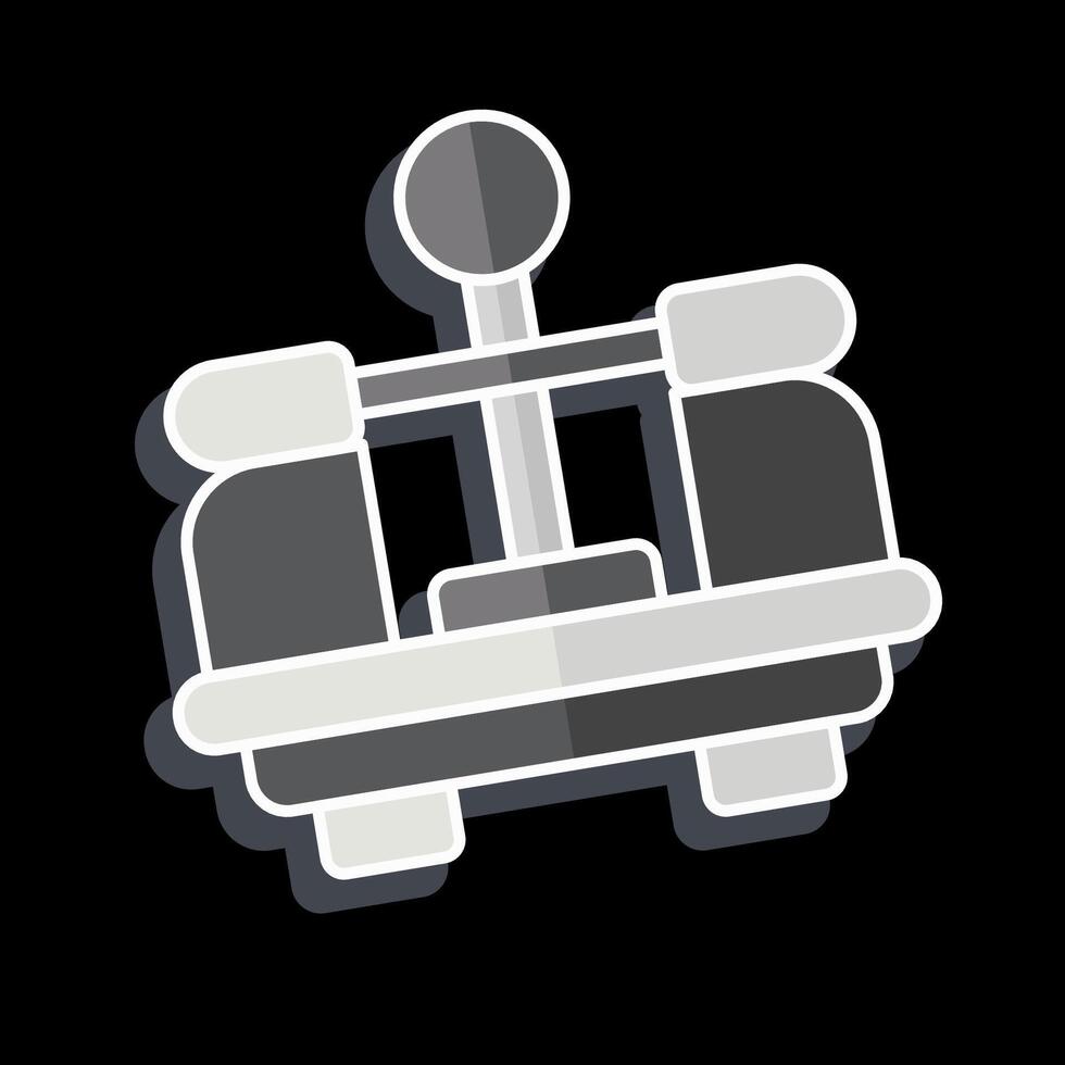 Icon Bench Center. related to Measuring symbol. glossy style. simple illustration vector