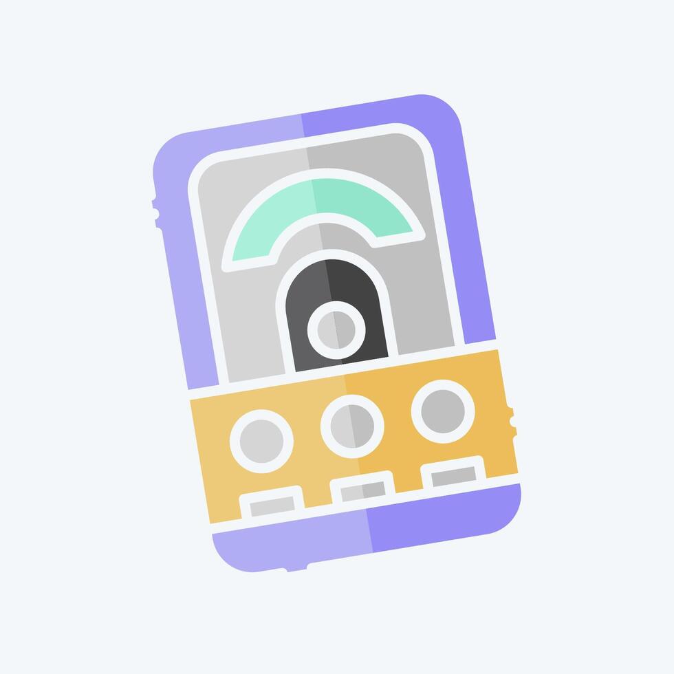 Icon Volt Meter. related to Measuring symbol. doodle style. simple illustration vector