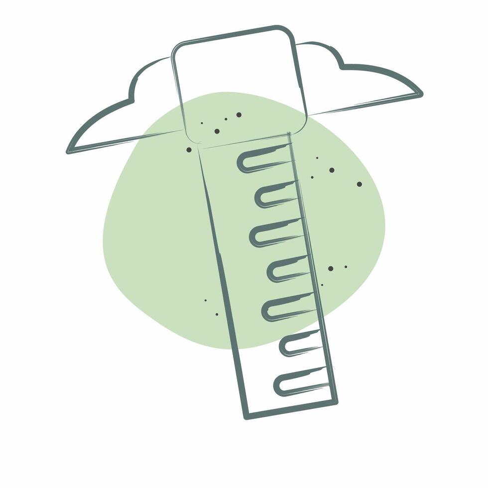 Icon Tee Square. related to Measuring symbol. Color Spot Style. simple illustration vector