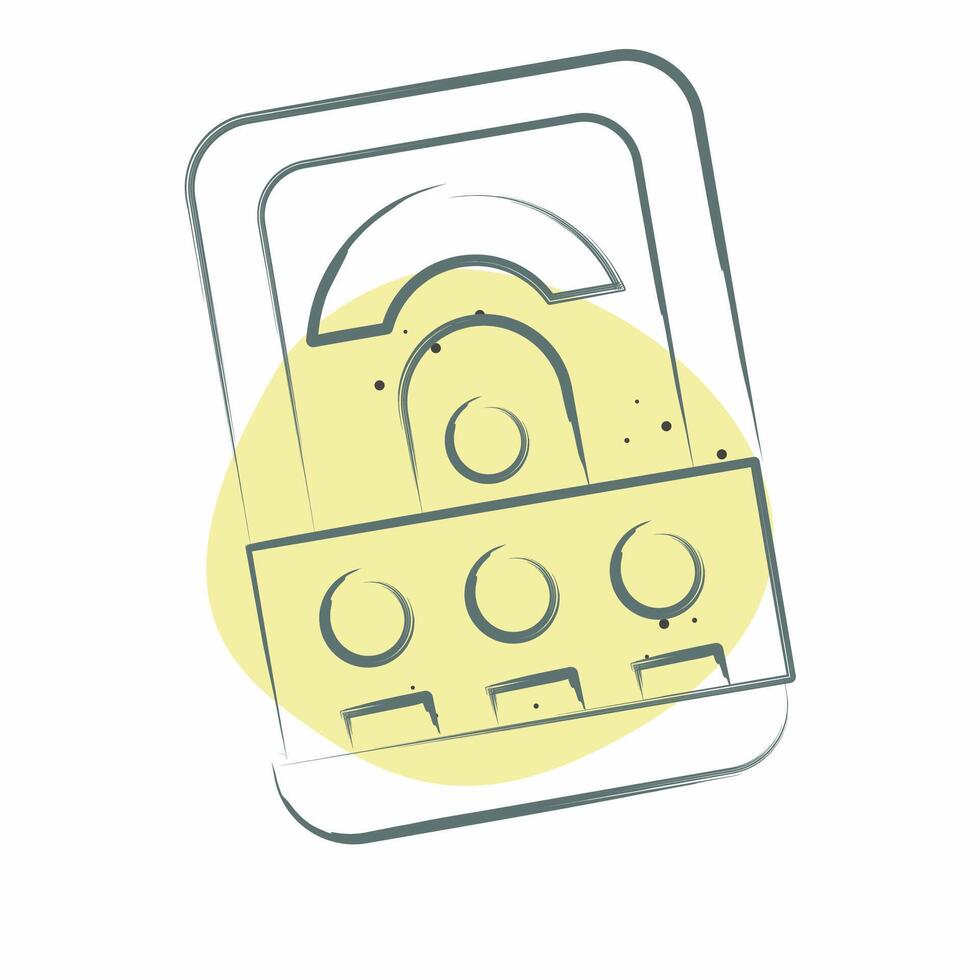 Icon Volt Meter. related to Measuring symbol. Color Spot Style. simple illustration vector