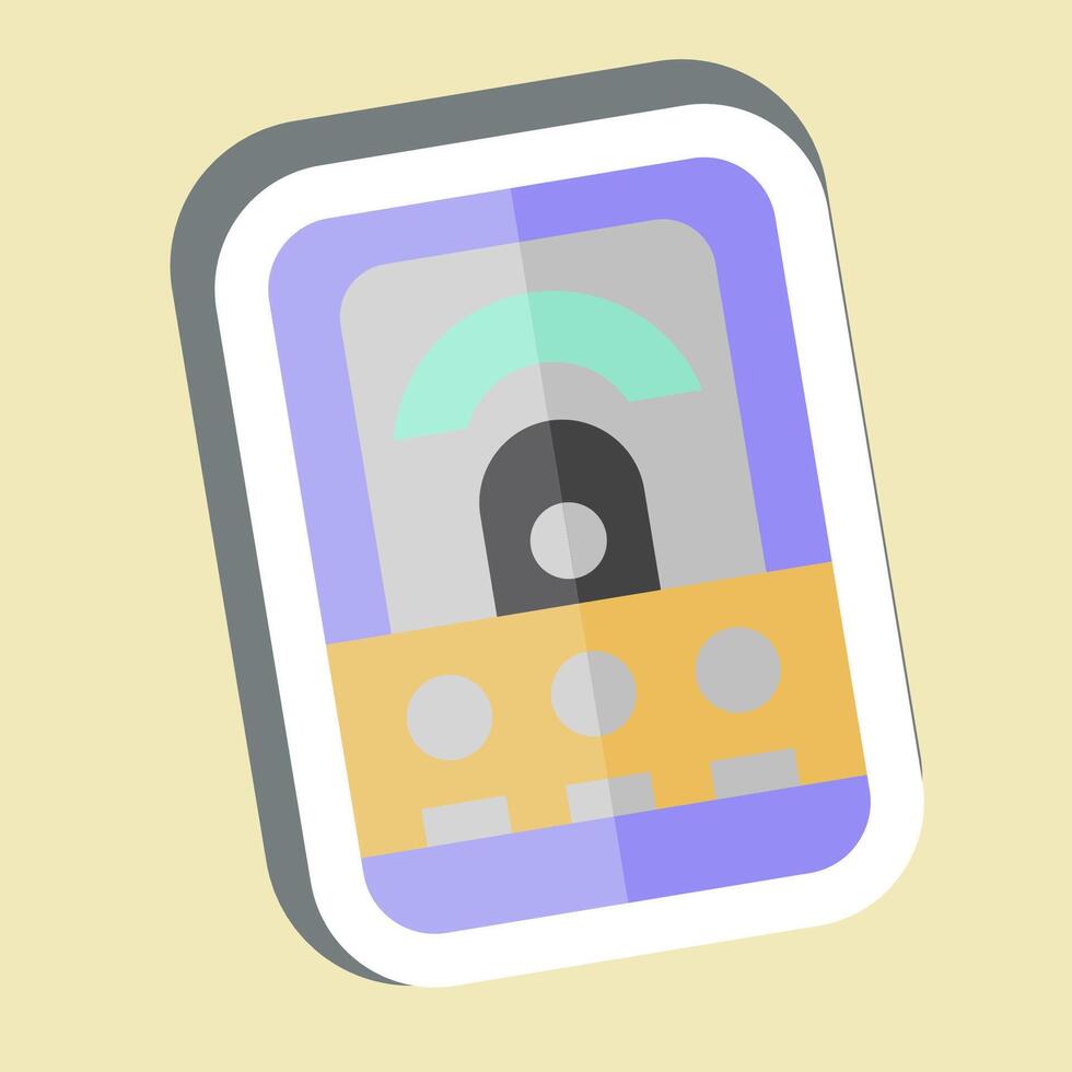 Sticker Volt Meter. related to Measuring symbol. simple illustration vector