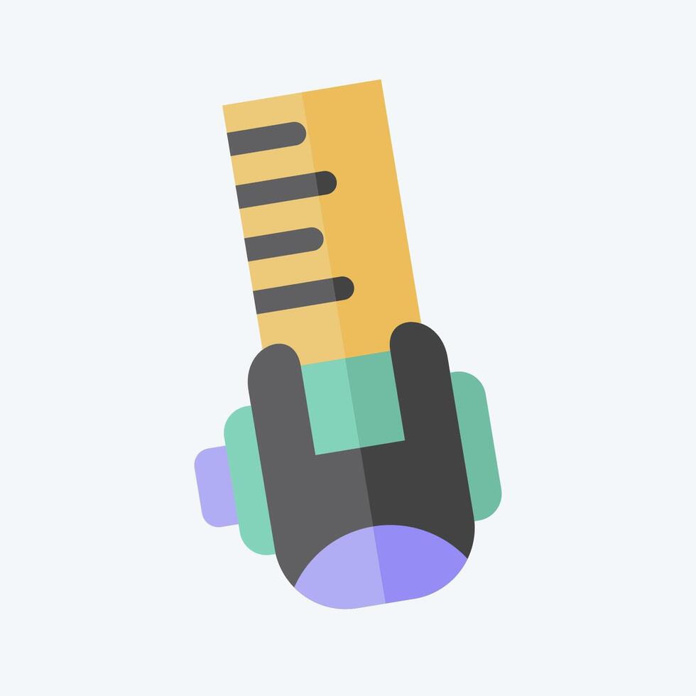 Icon Metal tape Measure. related to Measuring symbol. flat style. simple illustration vector
