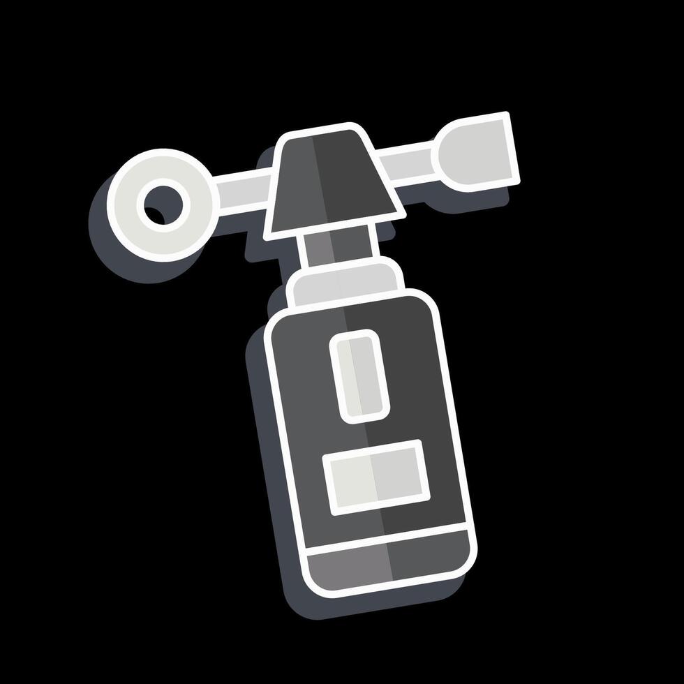 Icon Wind Gauge. related to Measuring symbol. glossy style. simple illustration vector