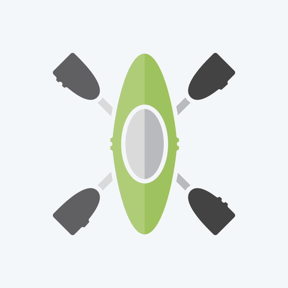 Icon Kayak. related to War Military symbol. doodle style. simple illustration vector