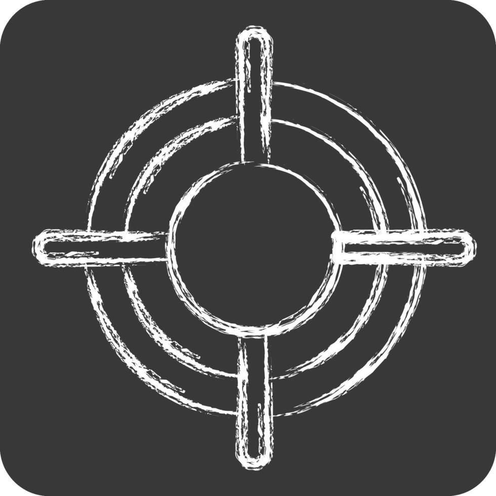 Icon Target. related to War Military symbol. chalk Style. simple illustration vector