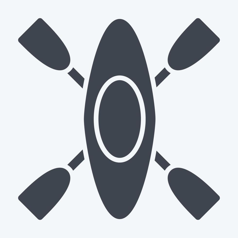 Icon Kayak. related to War Military symbol. glyph style. simple illustration vector