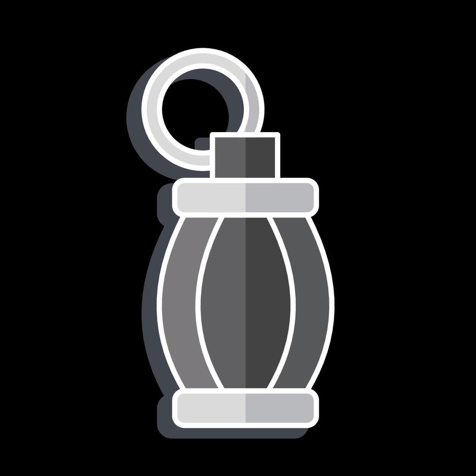 Icon Hand Granade. related to War Military symbol. glossy style. simple illustration vector