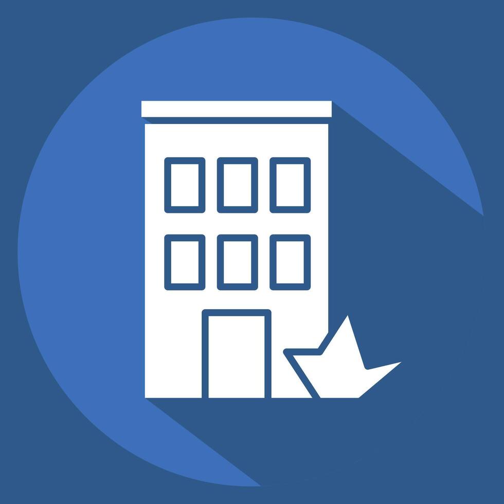 Icon Blast. related to War Military symbol. long shadow style. simple illustration vector