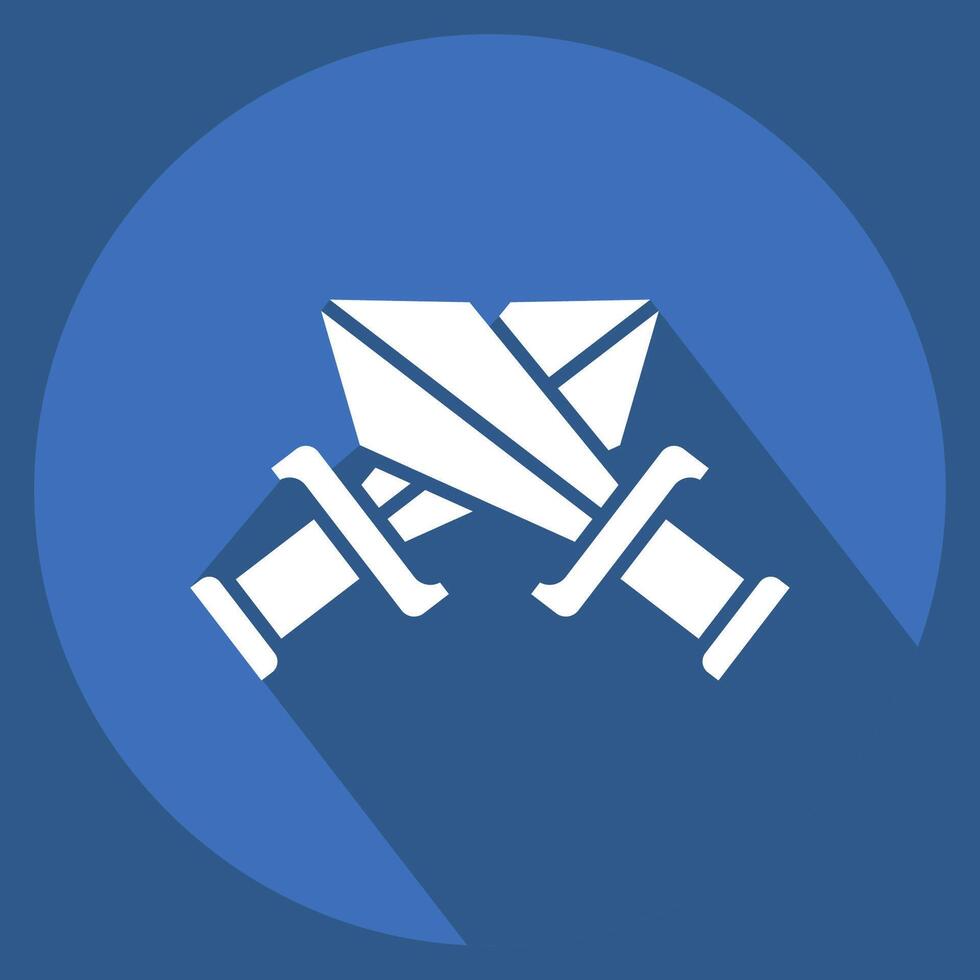Icon Sword. related to War Military symbol. long shadow style. simple illustration vector