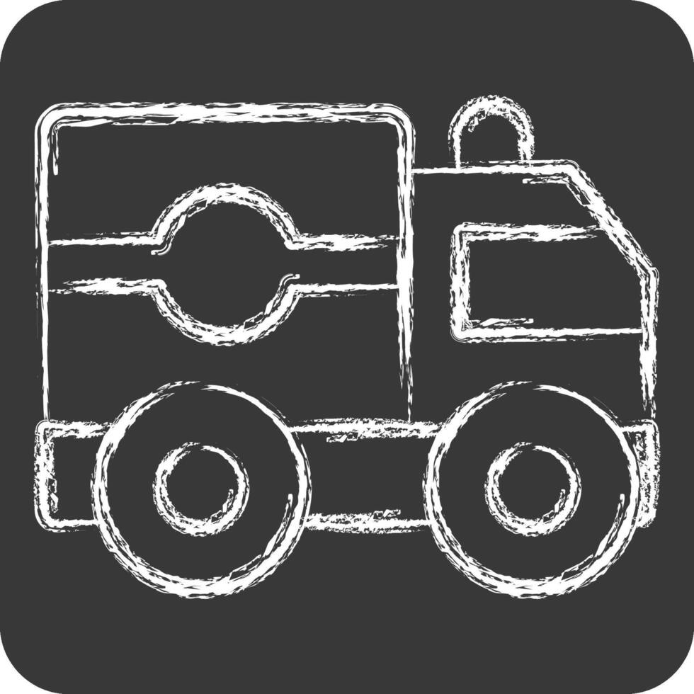 Icon Ambulance. related to War Military symbol. chalk Style. simple illustration vector