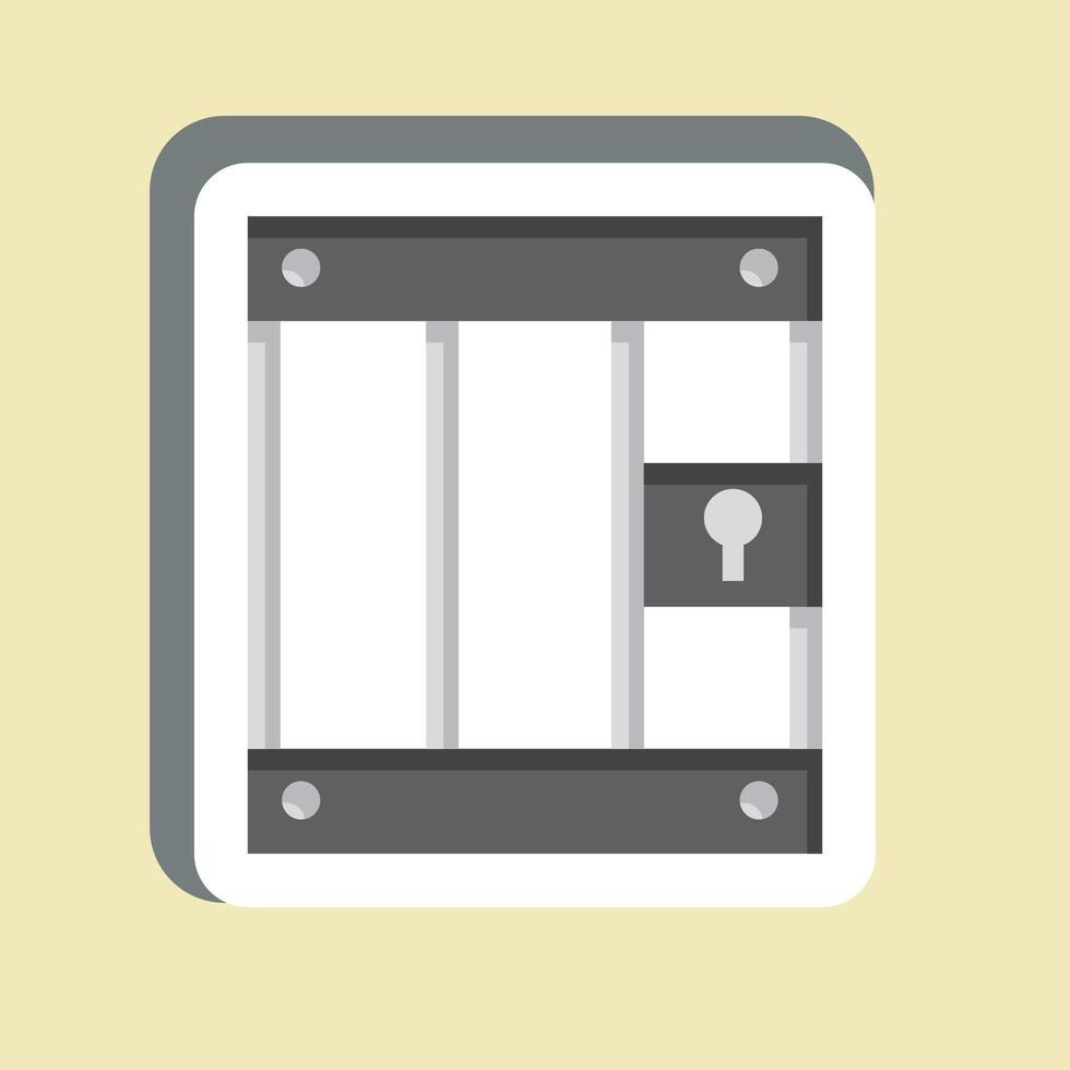 Sticker Prison. related to War Military symbol. simple illustration vector