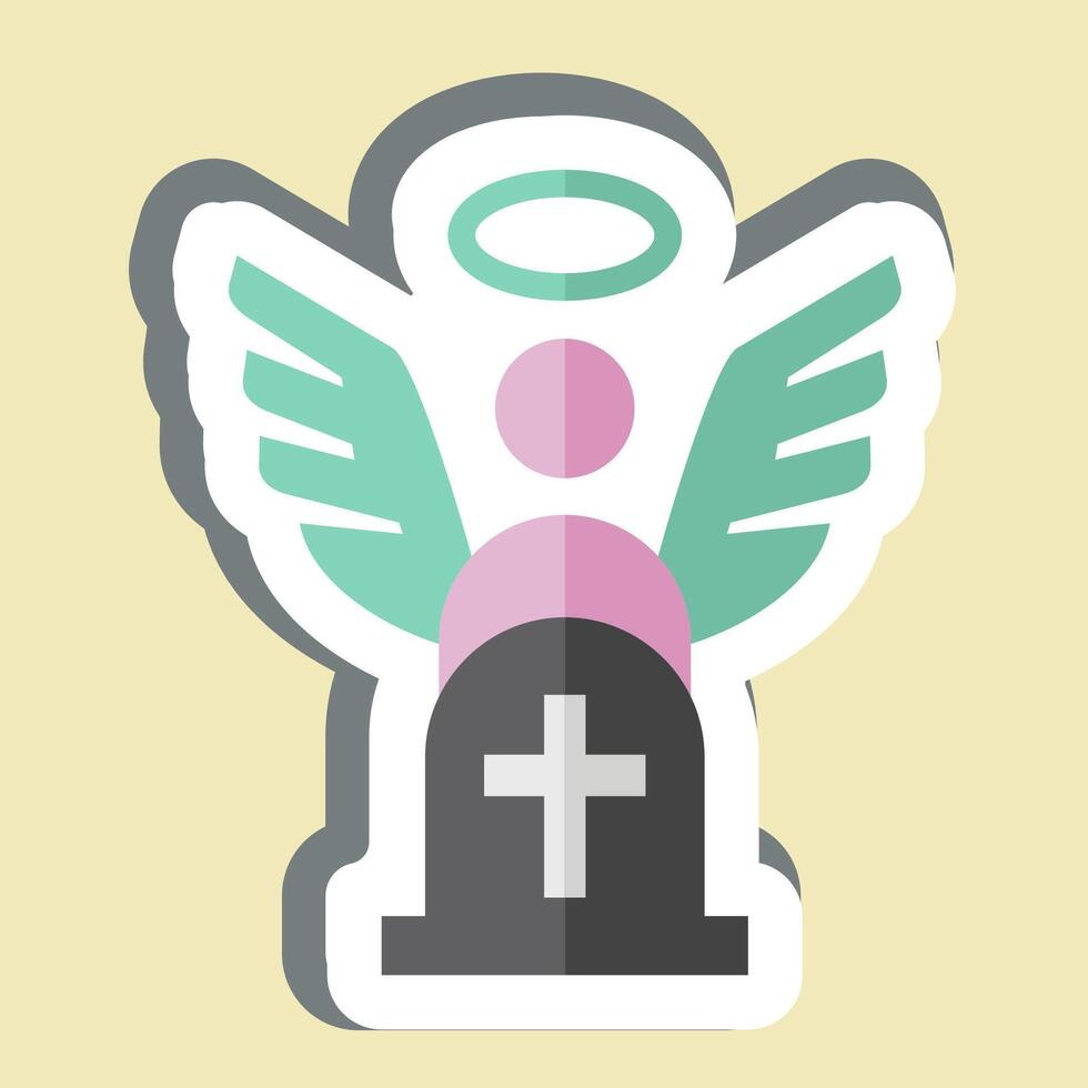Sticker Dead. related to Seath symbol. simple illustration vector