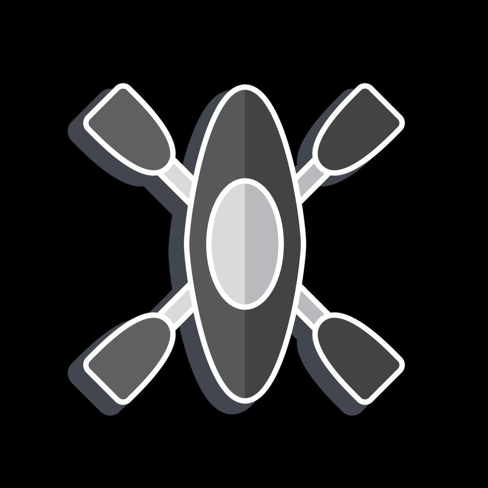Icon Kayak. related to War Military symbol. glossy style. simple illustration vector